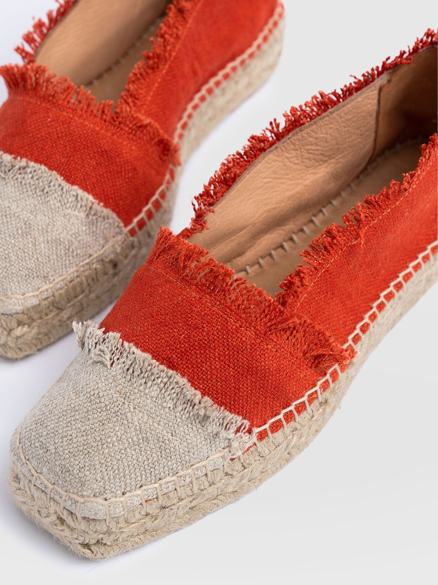 Ivy Frayed Espadrille Pumps - Orange - Women's Sandalss | Saint + Sofia® USA